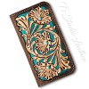 Western Hand Tooled Floral Leather Phone Case