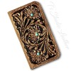 Western Hand Tooled Floral Leather Phone Case