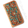 Western Hand Tooled Floral Leather Phone Case