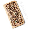 Western Hand Tooled Floral Leather Phone Case