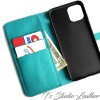 Distressed Turquoise Tooled Leather Phone Case