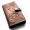 Ts Studio Leather Hand Tooled Phone Case - Tool Leather Western Style floral folio style case