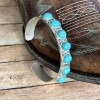 Western Silver and Turquoise Cuff Bracelet