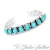 Western Silver and Turquoise Cuff Bracelet