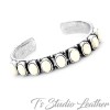 Antique Silver and Red Stone Cuff Bracelet