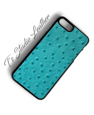 Ostrich Leather iPhone Case - Genuine Cowhide Emu Embossed Print