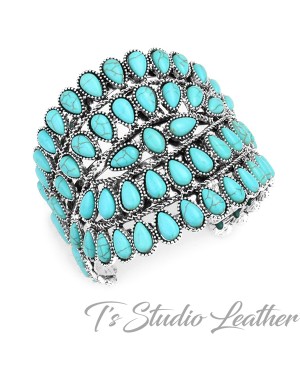 Large Silver and Turquoise...