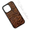 Western Brown Floral Leather Phone Case