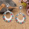 Western Style Colorful Hoop Earrings