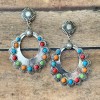 Western Style Colorful Hoop Earrings