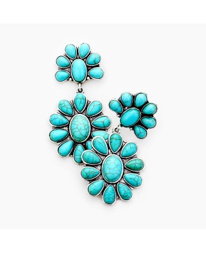 Western Style Turquoise Earrings