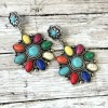 Western Style Concho Colorful Earrings