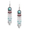Red and Turquoise Dream Catcher Earrings