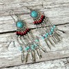 Red and Turquoise Dream Catcher Earrings
