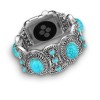 Silver and Turquoise Apple Watch Band Bracelet