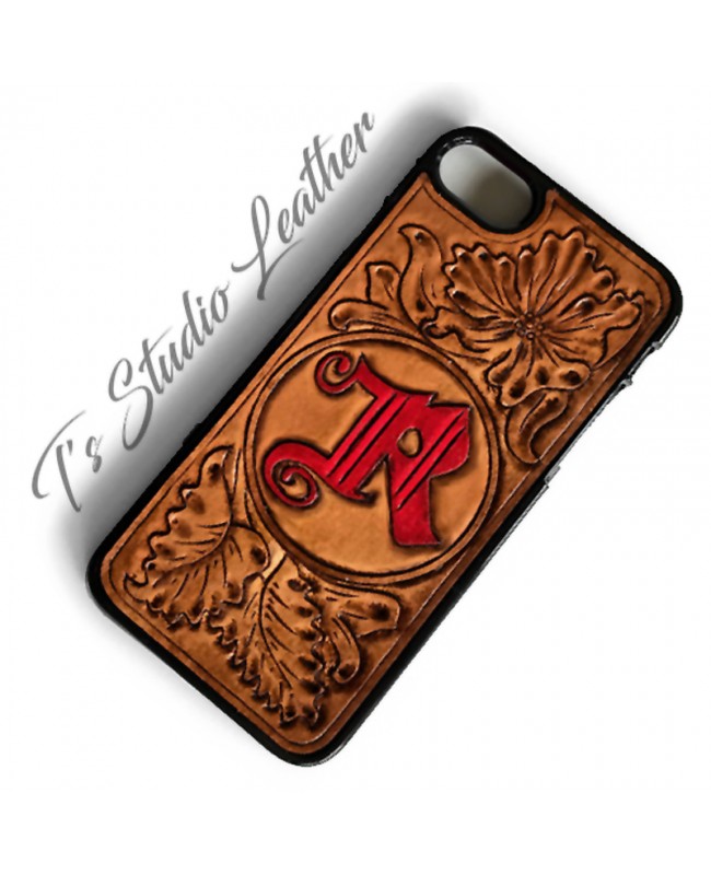 Custom Logo or Brand Hand Tooled Leather Phone Case