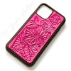 Pink Western Style Hand Tooled Leather Phone Case by Ts Studio Leather