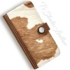 Hair On Cowhide Leather Wallet Phone Case