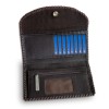 Bronze Metallic Croc Alligator Tri Fold Wallet