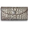 Bronze Metallic Croc Alligator Tri Fold Wallet