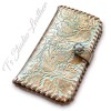 Ts Studio Leather Western Turquoise Floral Wallet Phone Case