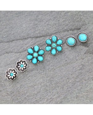 Turquoise Silver Set of 3...