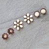 Ivory Stone Silver Set of 3 Concho Stud Earrings Western Style Jewelry