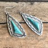 Red Stone and Silver Earrings - Lightweight Western Style Jewelry
