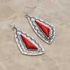 Turquoise and Silver Earrings - Lightweight Western Style Jewelry