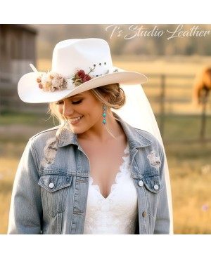 Rustic Country Wedding Jewelry Western Style Turquoise Stone Earrings