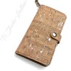 Cork Wallet Style Phone Case Silver Metallic