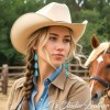 Long Dangling Western Style Turquoise Stone Earrings in Antique Silver