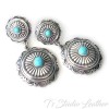 Western Silver Concho Earrings Turquoise Lightweight Cowgirl Rodeo