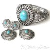 Western Silver Concho Earrings Turquoise Lightweight Cowgirl Rodeo