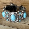 Silver and Turquoise Apple Watch Band Bracelet