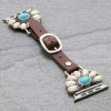 Turquoise and White Stone with Leather Apple Watch Band Bracelet