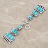 Silver and Turquoise Apple Watch Band Bracelet
