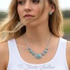 Turquoise and Antique Silver Concho Style Necklace and Earrings Set
