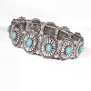 Turquoise and Silver Concho Earrings
