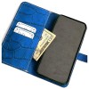 Blue Alligator Croc Leather Phone Case