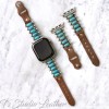 Turquoise and Silver Apple Watch Band Bracelet