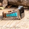 Turquoise and Silver Apple Watch Band Bracelet