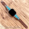 Turquoise and Silver Apple Watch Band Bracelet