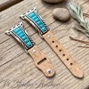 Turquoise and Silver Apple Watch Band Bracelet
