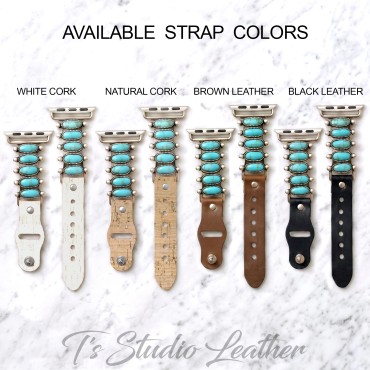 Turquoise and Silver Apple Watch Band Bracelet