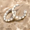 White Stone and Silver Apple Watch Band Bracelet