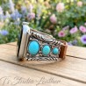 Turquoise and Silver Apple Watch Band Bracelet