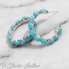 Silver and Turquoise Apple Watch Band Bracelet