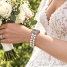 Pearl and Cubic Zirconia Crystal Rhinestone Apple Watch Band Bracelet - Pearl Jewelry Watch Strap