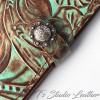 Ts Studio Leather Western Turquoise Floral Wallet Phone Case